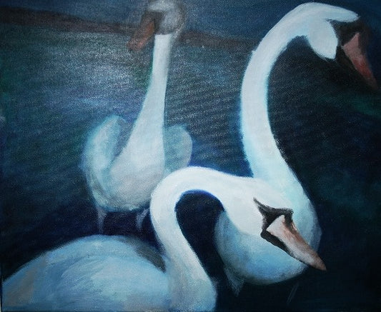 Swan Swag Original Acrylic Painting